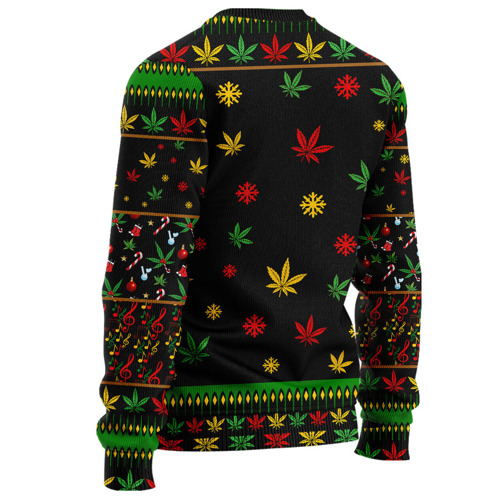 Personalized Christmas Weed Sweater Custom Name Holiday Gift Sweater GradoCreations