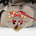 Personalized Christmas Couple Transparent Ornament Custom Names Gift One-sided Ornament GradoCreations