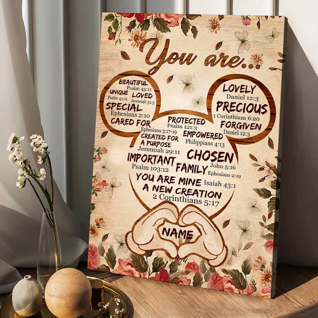 Personalized 'You Are...' Canvas Print Custom Name Family Gift Canvas and Poster GradoCreations