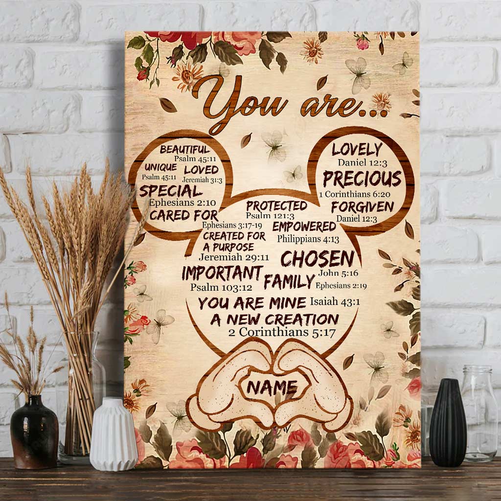 Personalized 'You Are...' Canvas Print Custom Name Family Gift Canvas and Poster GradoCreations