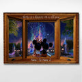 Personalized Mouse Poster Home Is Wherever I Am Gift for Couple Canvas and Poster GradoCreations