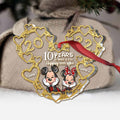Personalized Christmas Mouse Ornament Custom Names 10 Years Gift One-sided Ornament GradoCreations