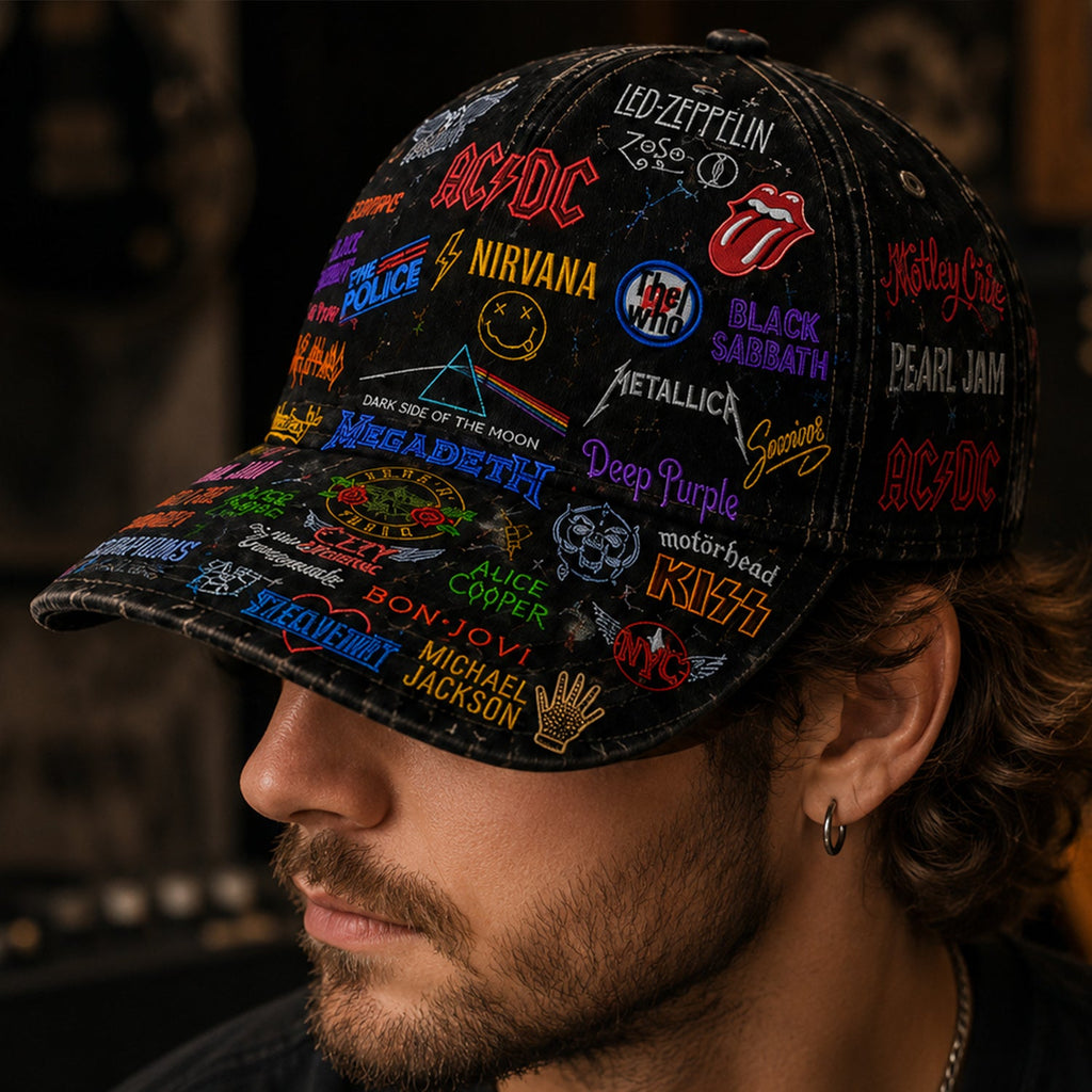 Personalized Classic Rock Music Cap Custom Name Gift Idea Classic Cap GradoCreations