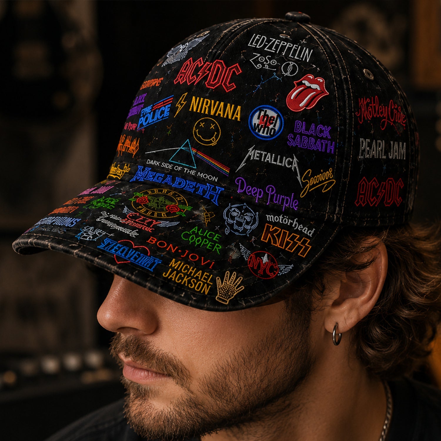 Personalized Classic Rock Music Cap Custom Name Gift Idea Classic Cap GradoCreations
