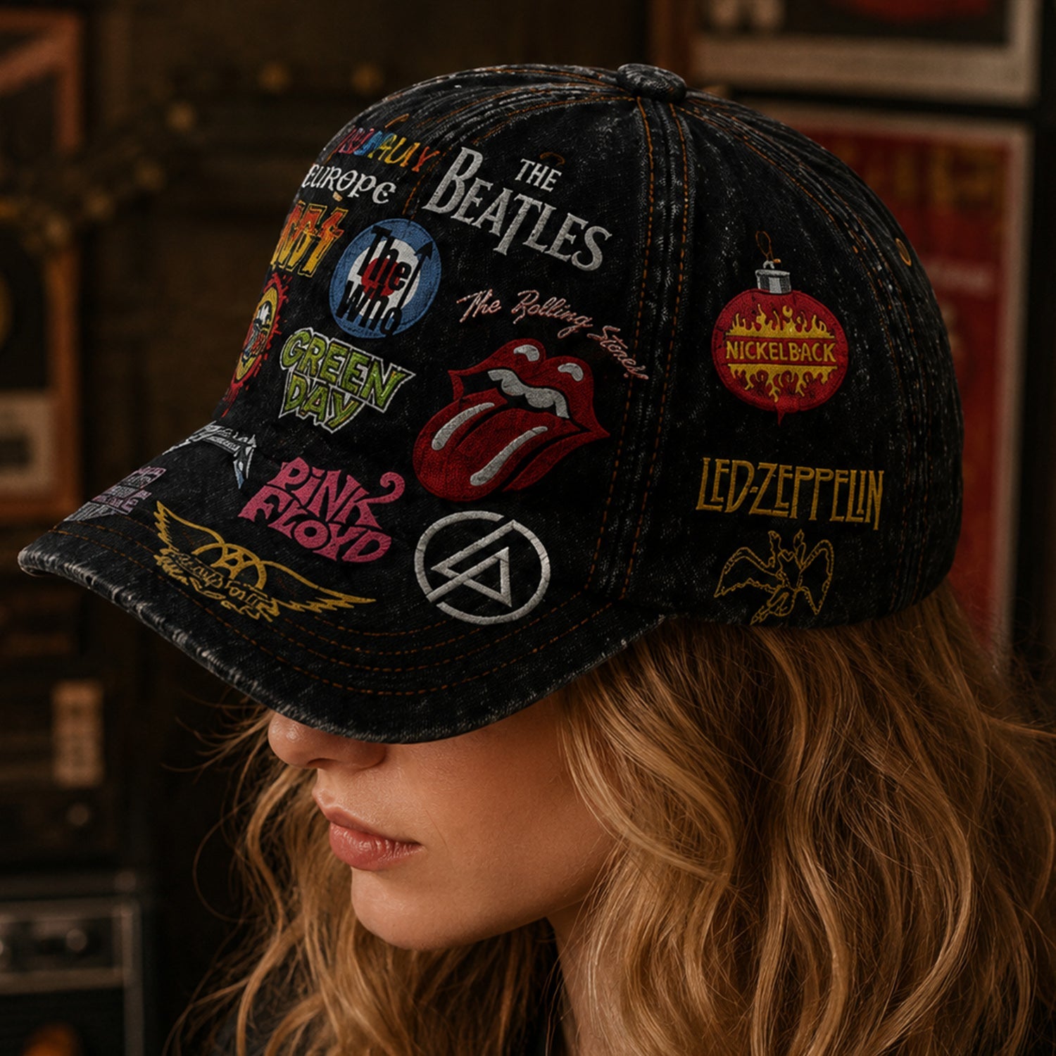 Personalized Classic Cap with Rock Legends Design | Gift for Music Lovers GradoCreations