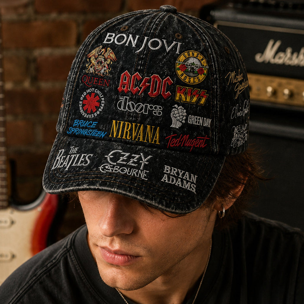 Personalized Classic Rock Legends Cap Gift for Music Lovers GradoCreations