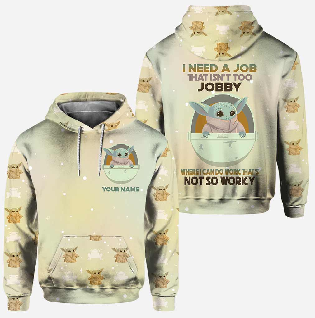 Personalized Baby Yoda Hoodie & Leggings Set Custom Name Gift Hoodie & Leggings GradoCreations