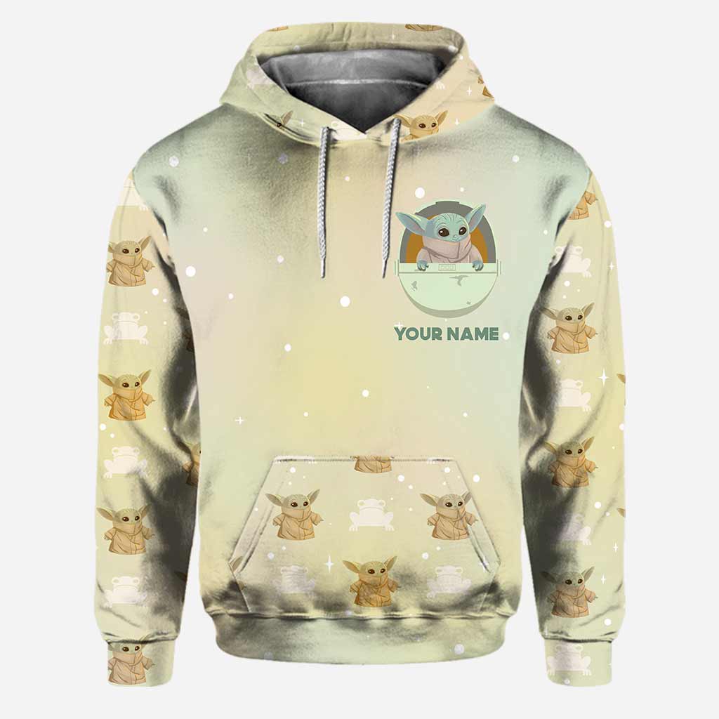 Personalized Baby Yoda Hoodie & Leggings Set Custom Name Gift Hoodie & Leggings GradoCreations