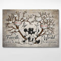 Personalized Mickey Mouse Poster Custom Names Gift for Couples Canvas and Poster GradoCreations