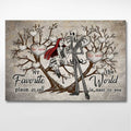 Personalized Nightmare Before Christmas Poster Gift for Couples Canvas and Poster GradoCreations