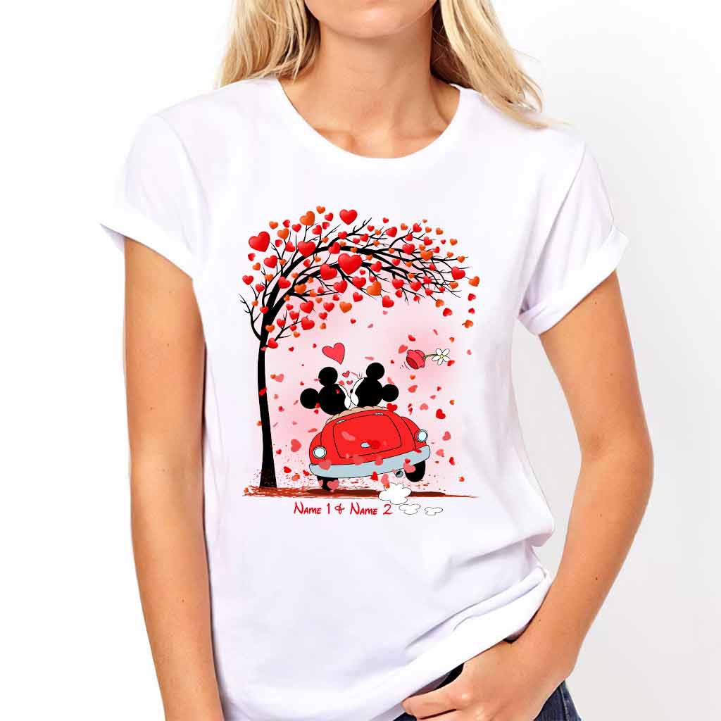 Personalized Couple T-Shirt & Hoodie with Heart Design for Valentine’s Day T-shirt & Hoodie GradoCreations