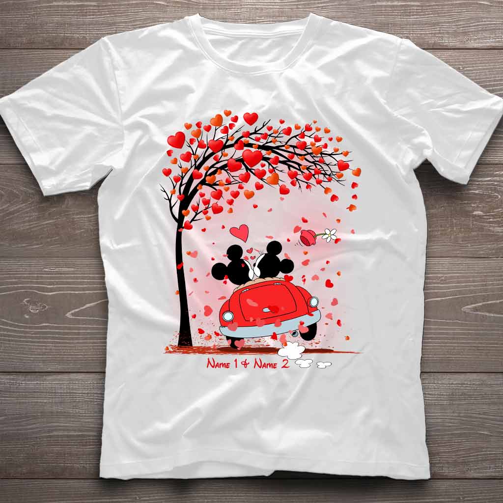 Personalized Couple T-Shirt & Hoodie with Heart Design for Valentine’s Day T-shirt & Hoodie GradoCreations