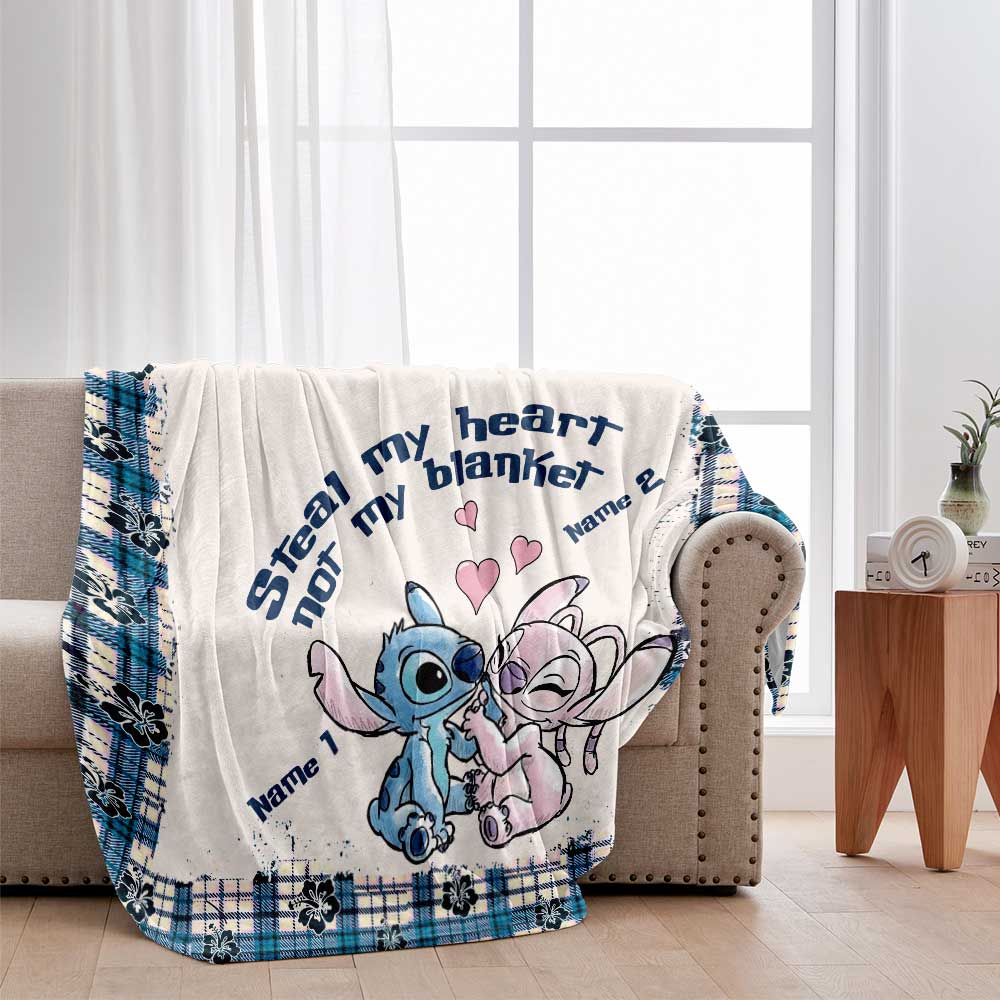 Personalized Couple Blanket Steal My Heart Custom Names Gift Blanket GradoCreations