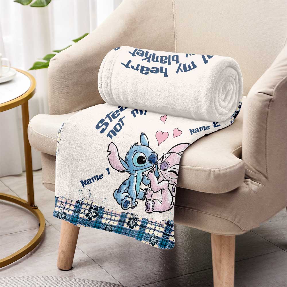 Personalized Couple Blanket Steal My Heart Custom Names Gift Blanket GradoCreations