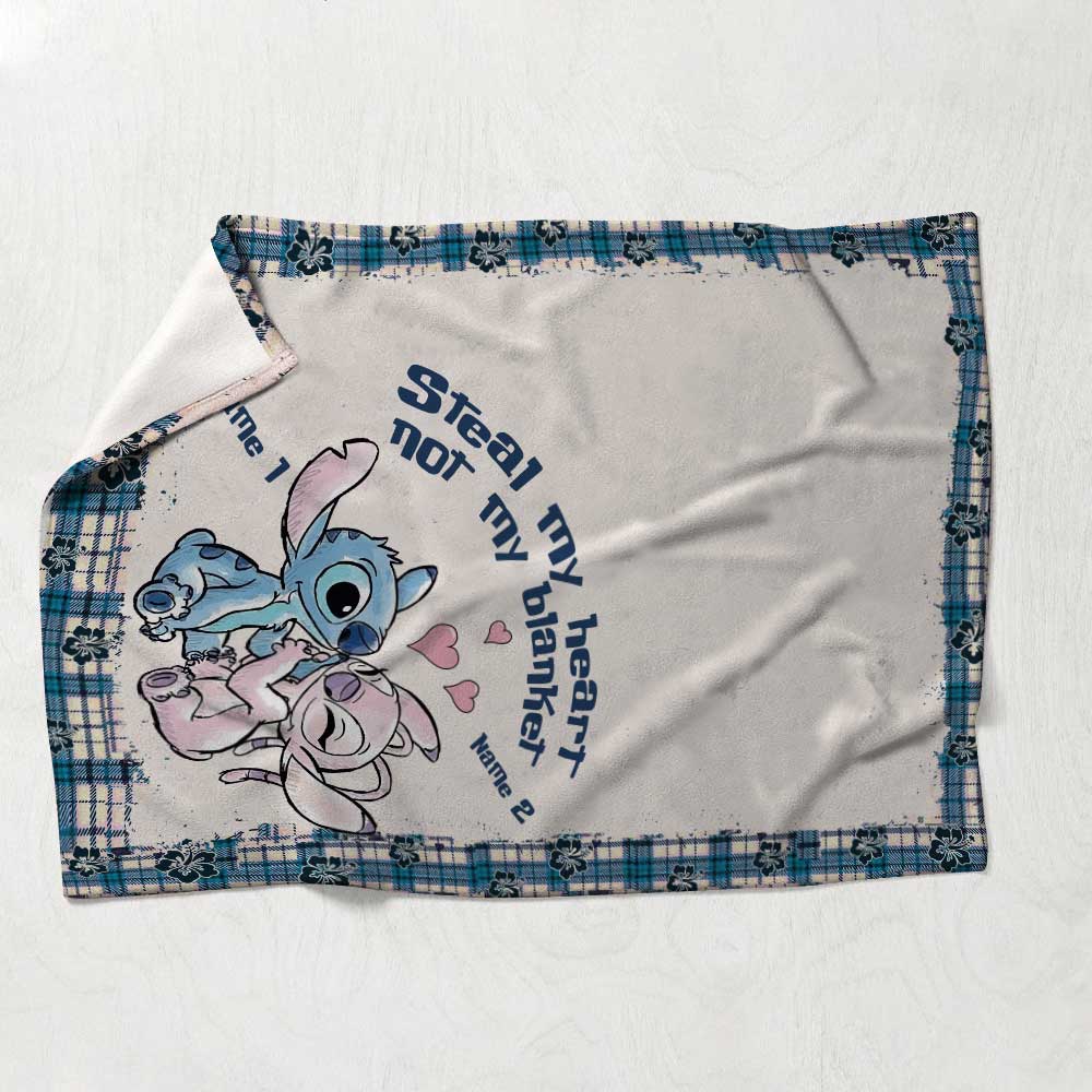 Personalized Couple Blanket Steal My Heart Custom Names Gift Blanket GradoCreations