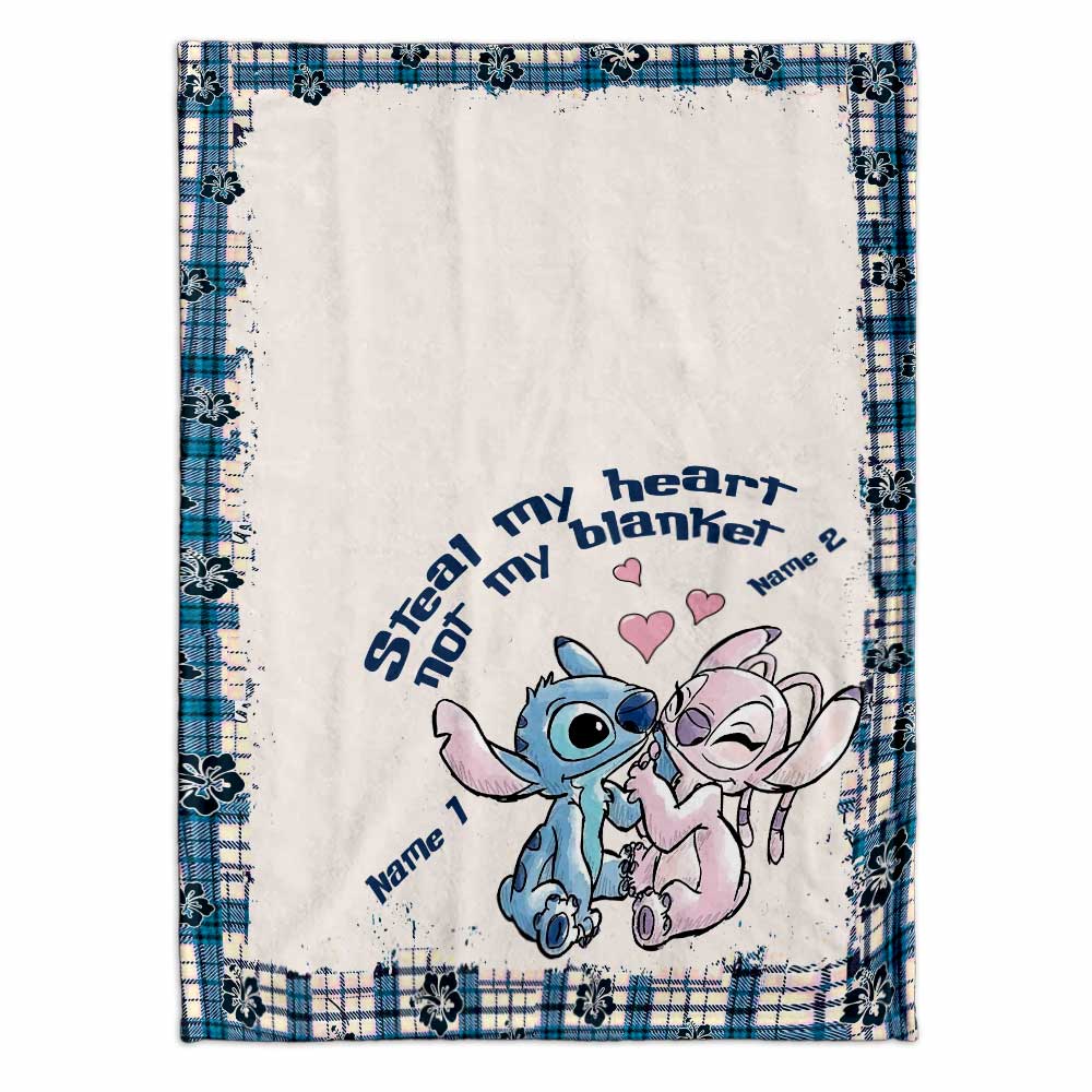 Personalized Couple Blanket Steal My Heart Custom Names Gift Blanket GradoCreations
