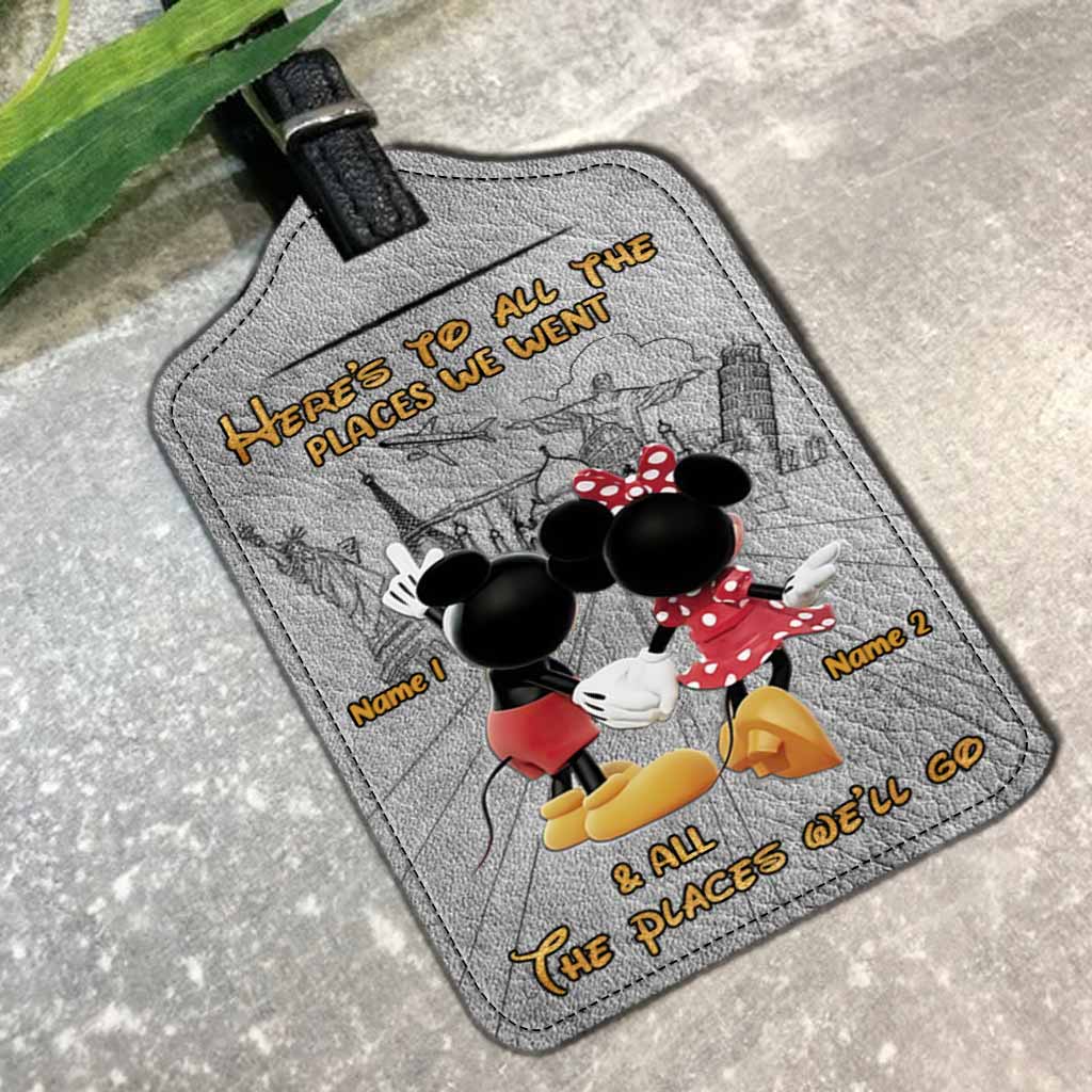 Personalized Leather Luggage Tag with Custom Names for Travelers Leather Luggage Tag GradoCreations