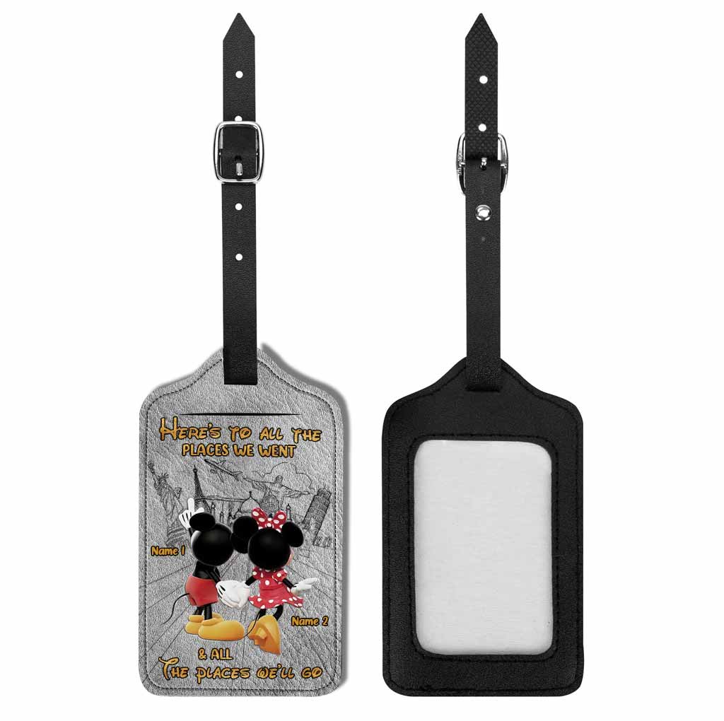 Personalized Leather Luggage Tag with Custom Names for Travelers Leather Luggage Tag GradoCreations