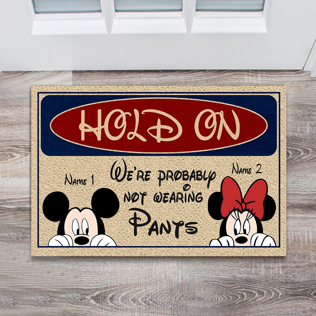 Personalized Couple Mouse Doormat Custom Name Gift for Anniversary Doormat GradoCreations