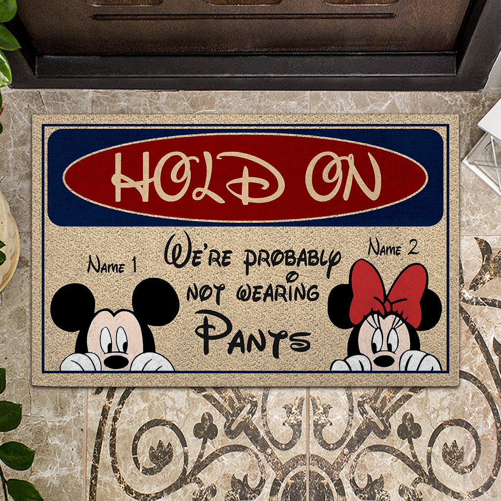 Personalized Couple Mouse Doormat Custom Name Gift for Anniversary Doormat GradoCreations