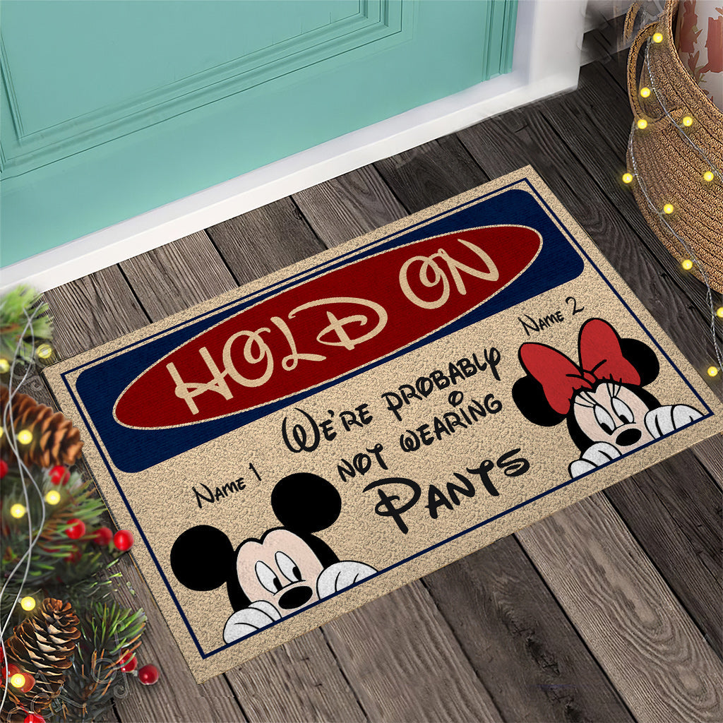 Personalized Couple Mouse Doormat Custom Name Gift for Anniversary Doormat GradoCreations