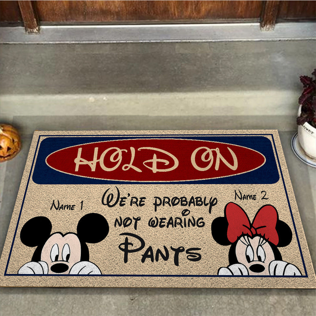 Personalized Couple Mouse Doormat Custom Name Gift for Anniversary Doormat GradoCreations