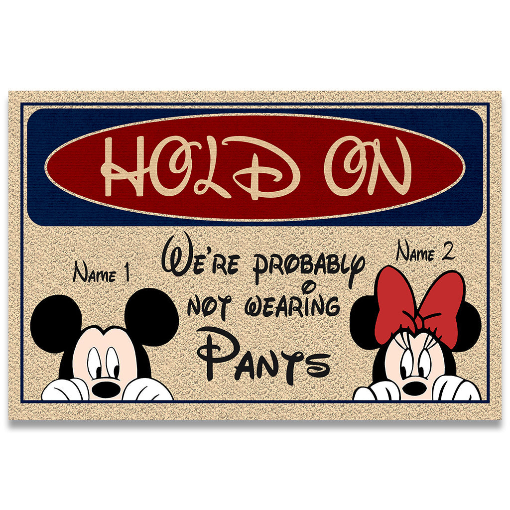 Personalized Couple Mouse Doormat Custom Name Gift for Anniversary Doormat GradoCreations