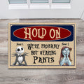 Personalized Couple Doormat Hold On Custom Names Gift Doormat GradoCreations