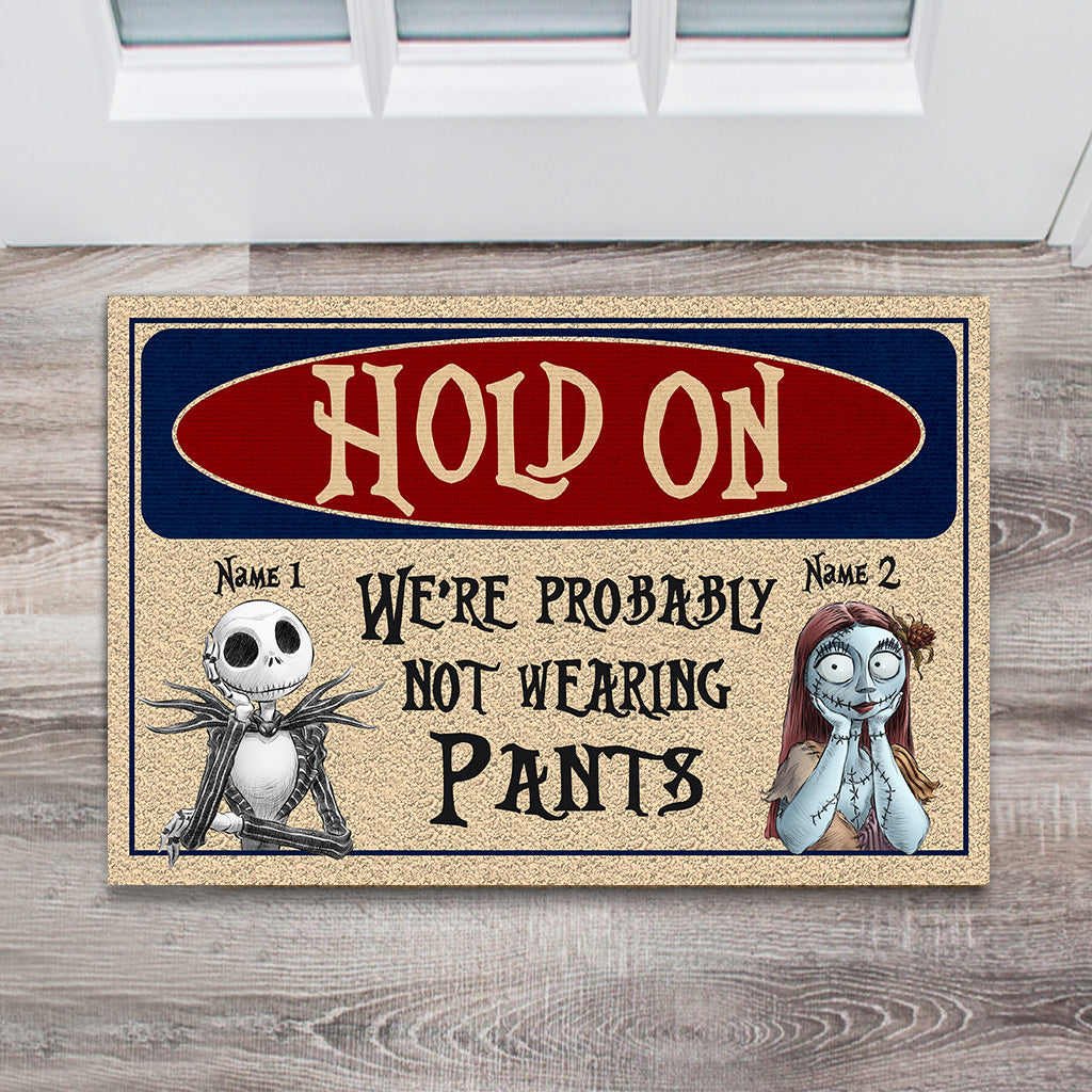 Personalized Couple Doormat Hold On Custom Names Gift Doormat GradoCreations