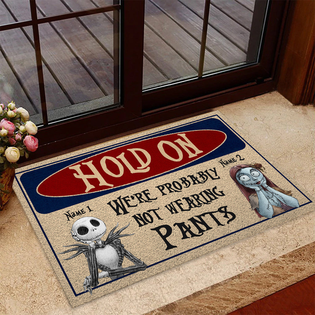 Personalized Couple Doormat Hold On Custom Names Gift Doormat GradoCreations