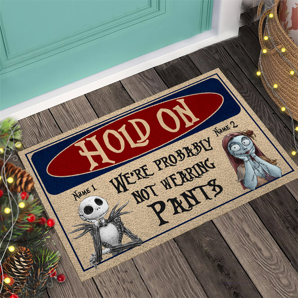 Personalized Couple Doormat Hold On Custom Names Gift Doormat GradoCreations
