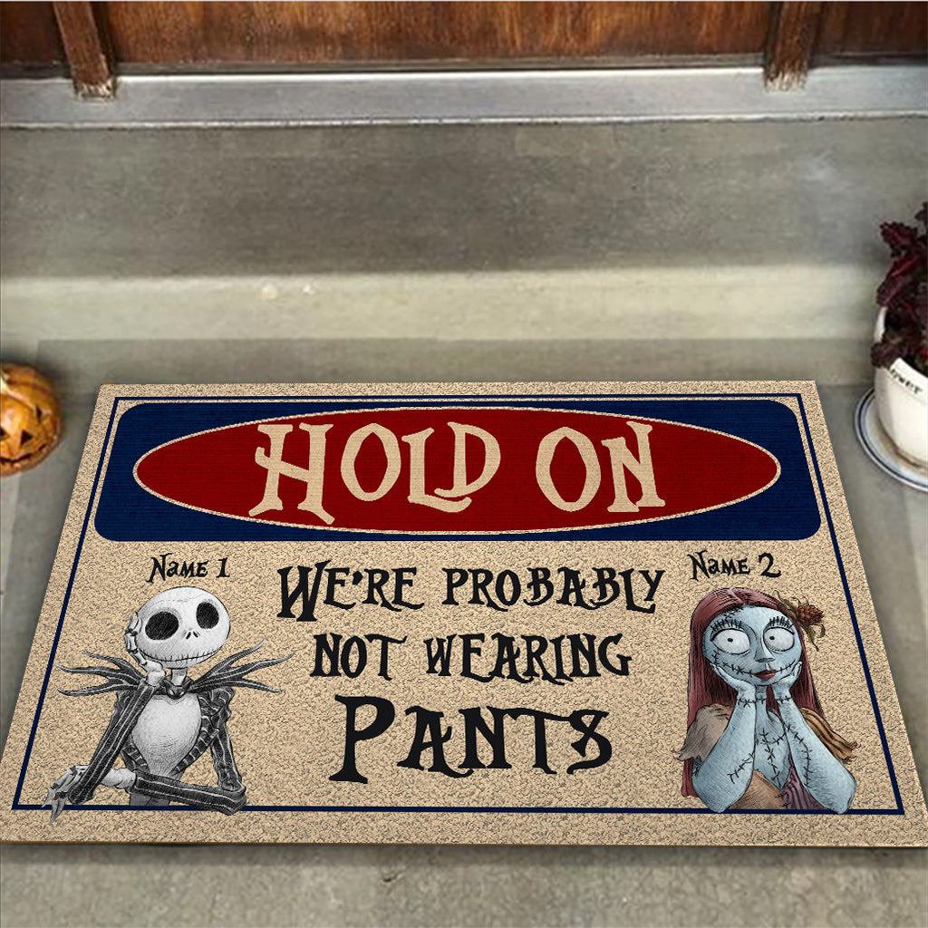 Personalized Couple Doormat Hold On Custom Names Gift Doormat GradoCreations