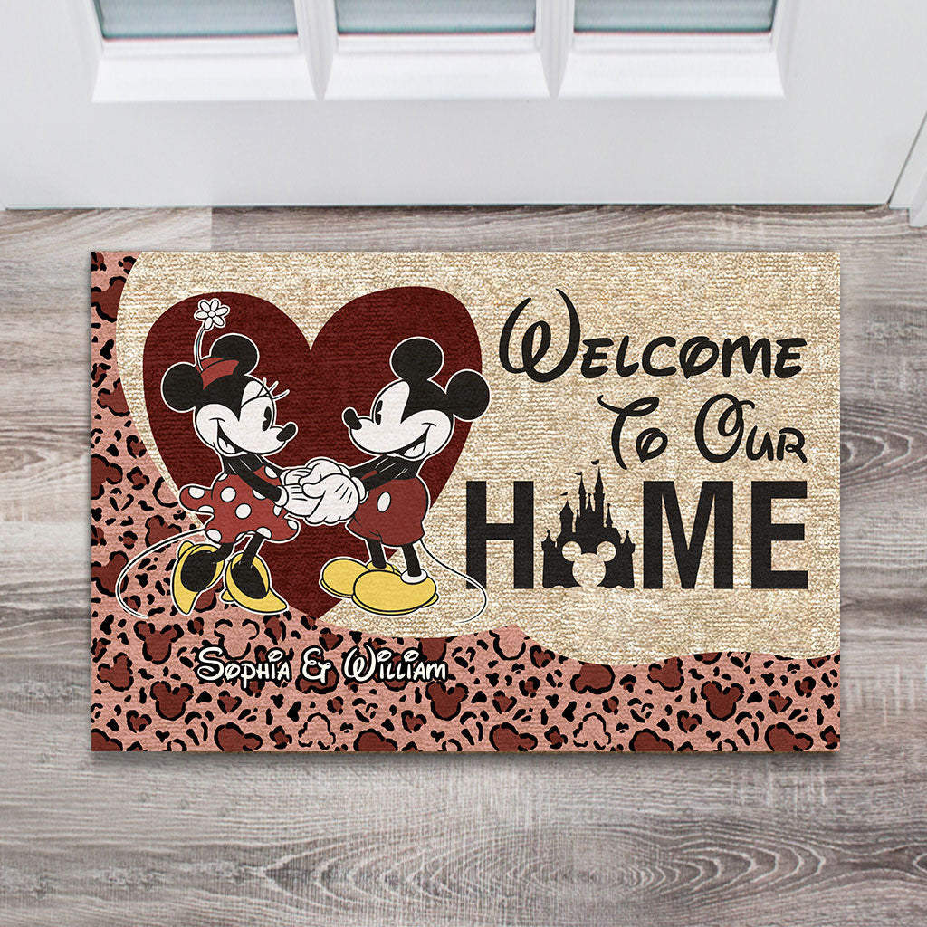Personalized Couple Doormat Welcome Home Custom Name Gift Doormat GradoCreations