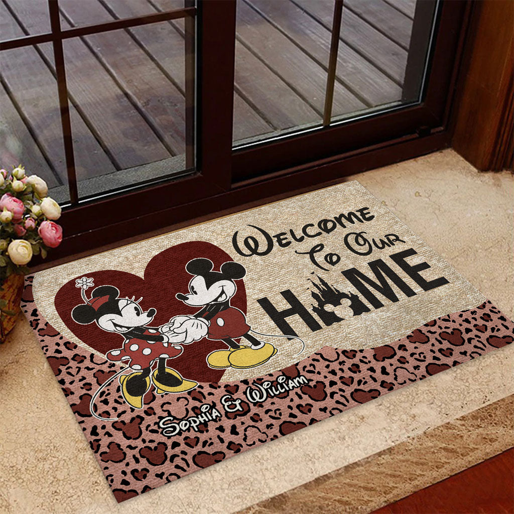 Personalized Couple Doormat Welcome Home Custom Name Gift Doormat GradoCreations