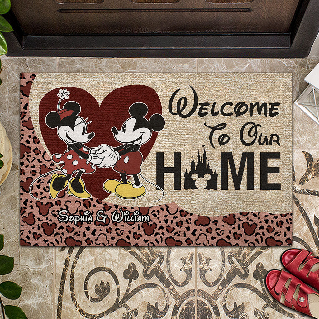 Personalized Couple Doormat Welcome Home Custom Name Gift Doormat GradoCreations