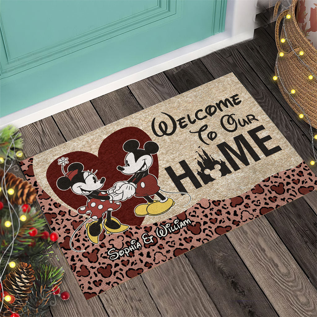 Personalized Couple Doormat Welcome Home Custom Name Gift Doormat GradoCreations