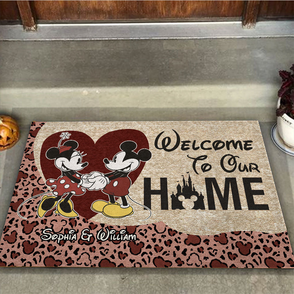 Personalized Couple Doormat Welcome Home Custom Name Gift Doormat GradoCreations