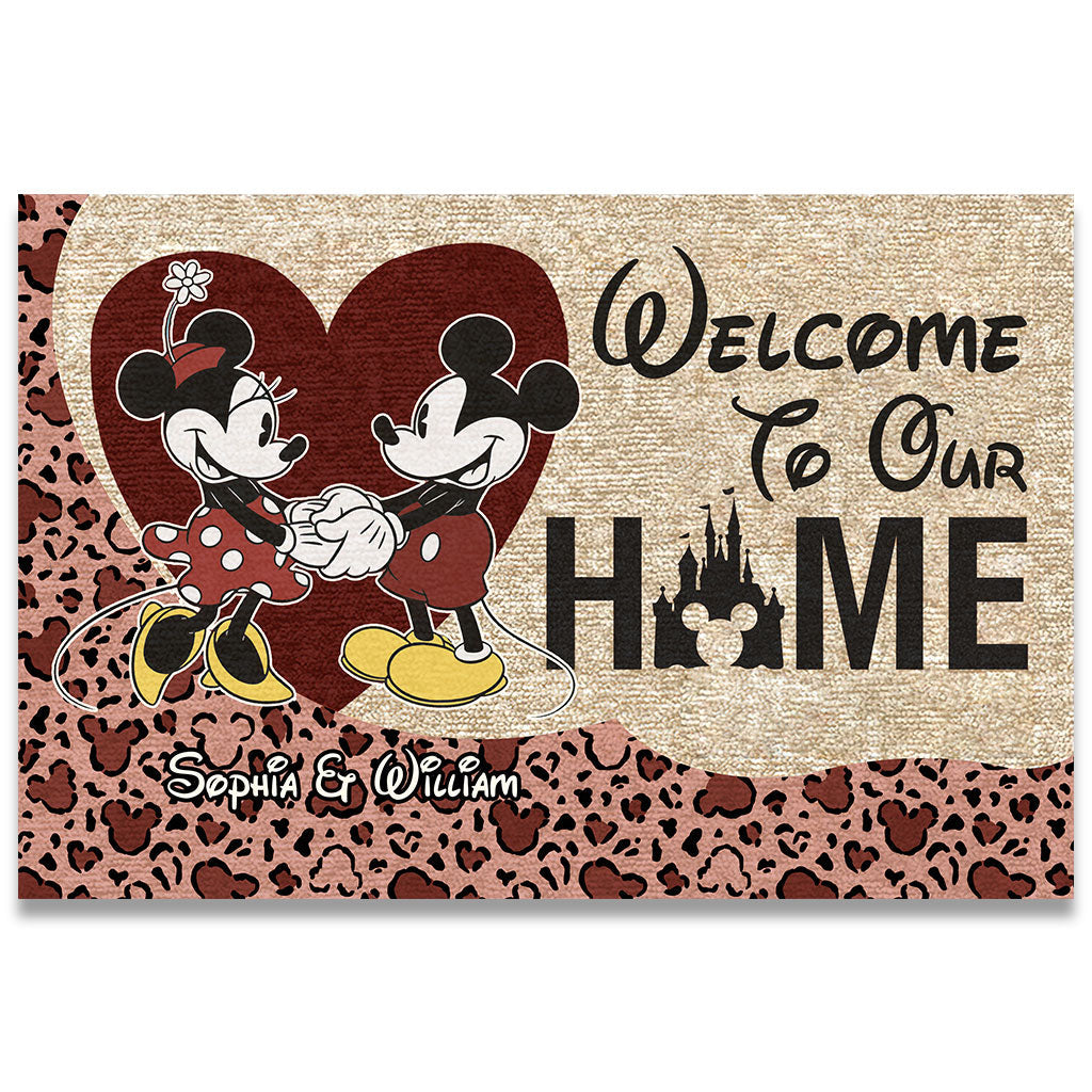 Personalized Couple Doormat Welcome Home Custom Name Gift Doormat GradoCreations