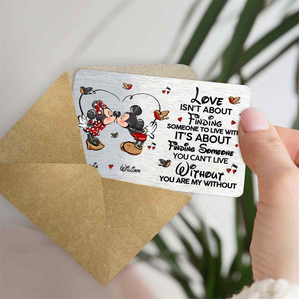 Personalized Wallet Insert Card for Couples Custom Love Message Gift Wallet Insert Card GradoCreations