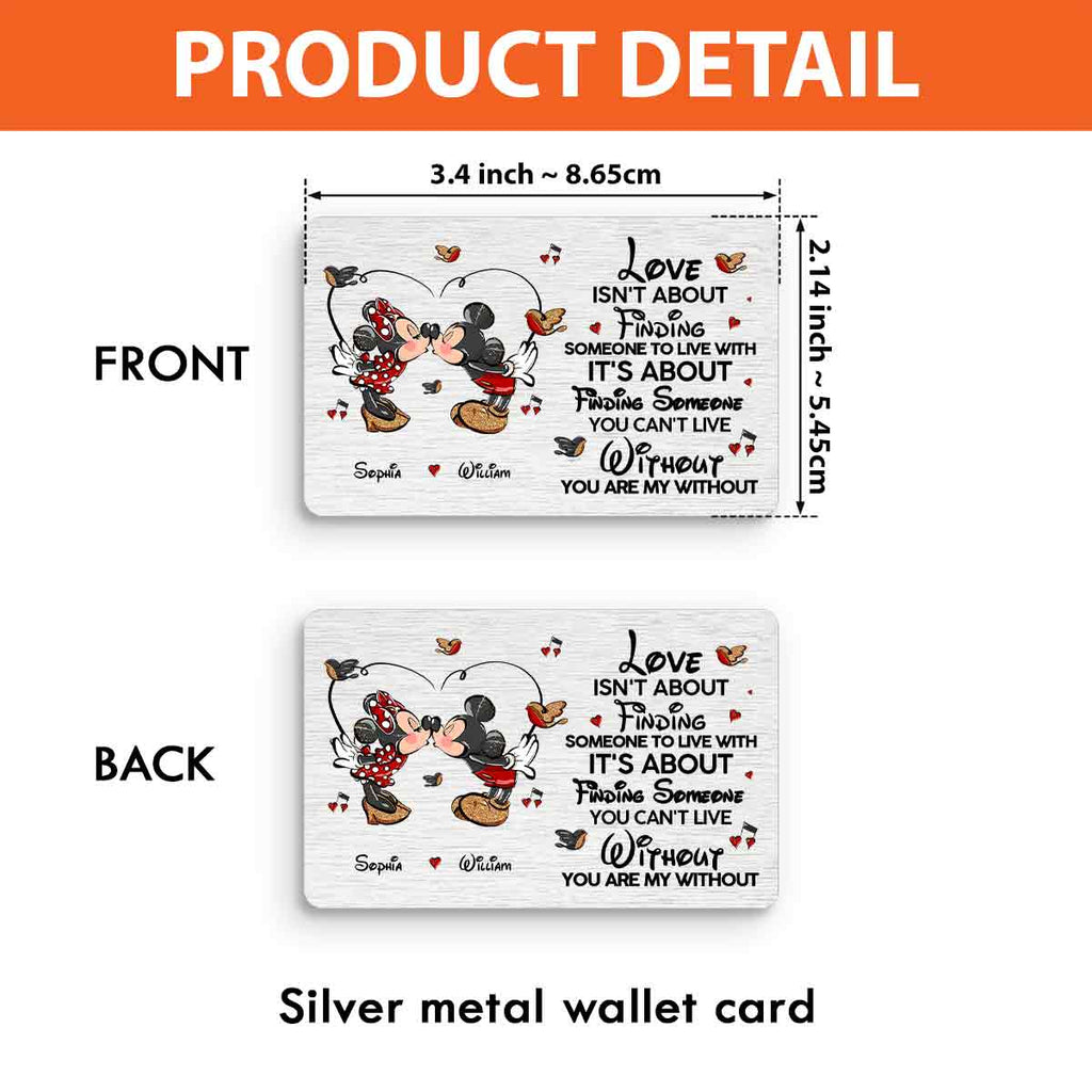 Personalized Wallet Insert Card for Couples Custom Love Message Gift Wallet Insert Card GradoCreations