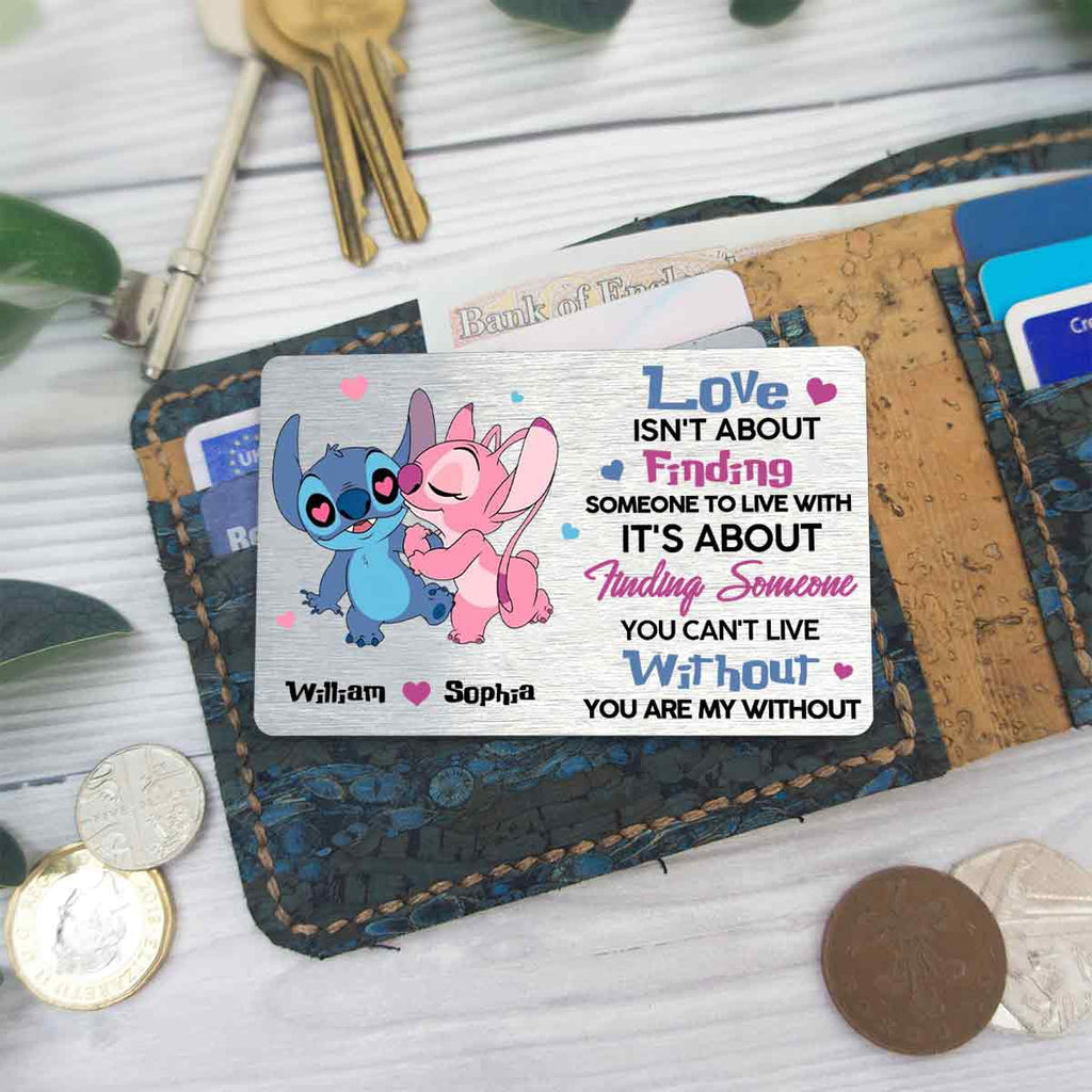 Personalized Couple Wallet Insert Card Custom Love Message Gift Wallet Insert Card GradoCreations