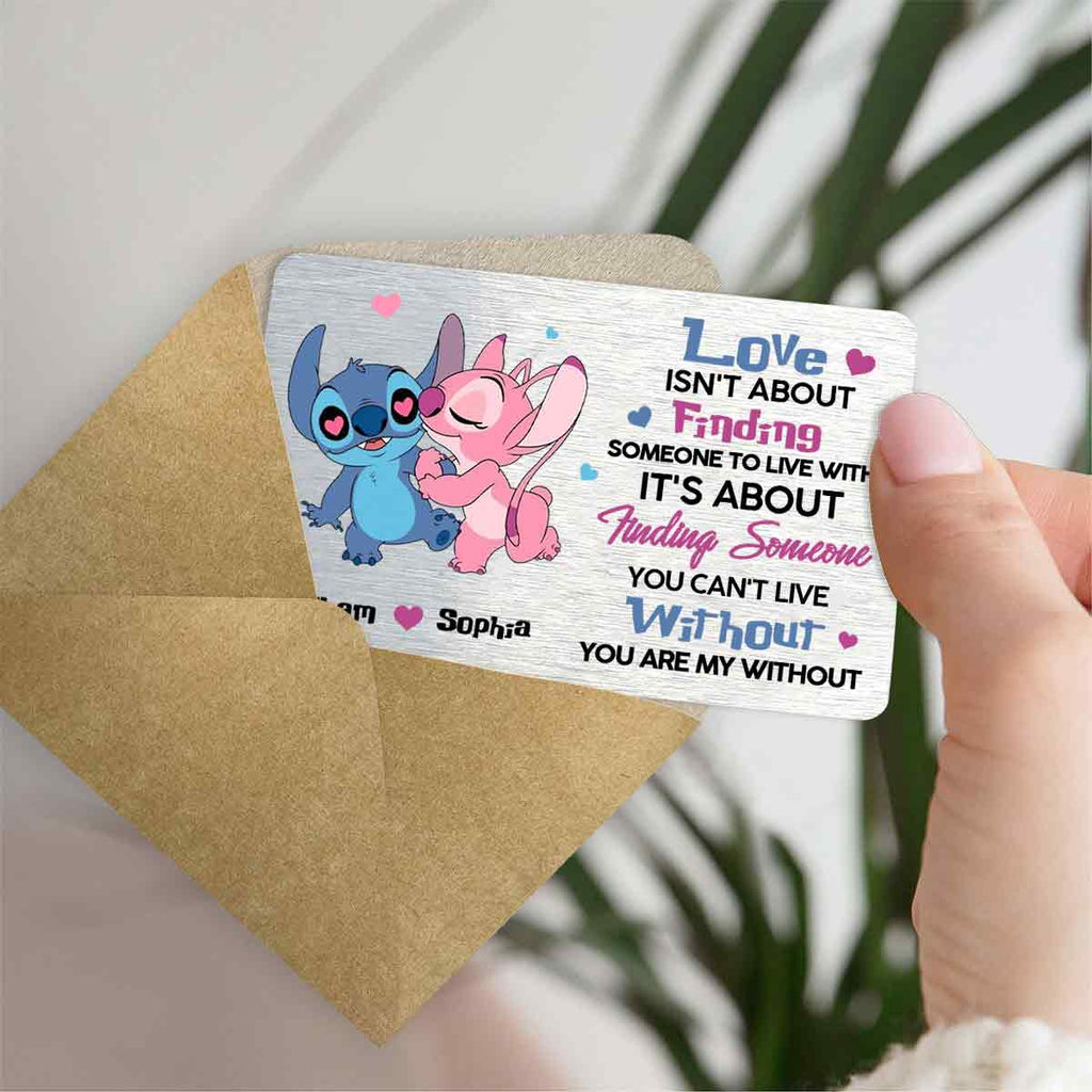 Personalized Couple Wallet Insert Card Custom Love Message Gift Wallet Insert Card GradoCreations