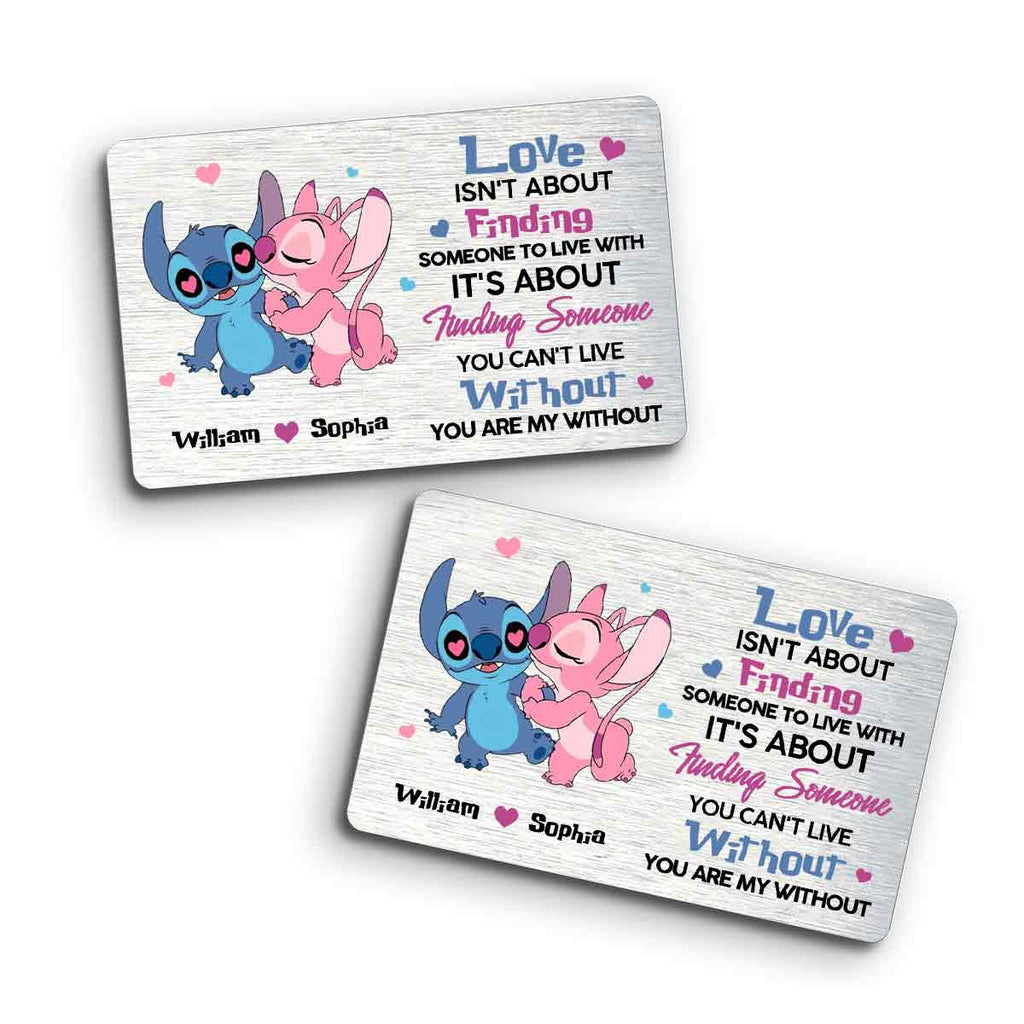 Personalized Couple Wallet Insert Card Custom Love Message Gift Wallet Insert Card GradoCreations