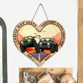 Personalized Jeep Wooden Heart Sign for Couples | Custom Names Gift Wood Sign GradoCreations