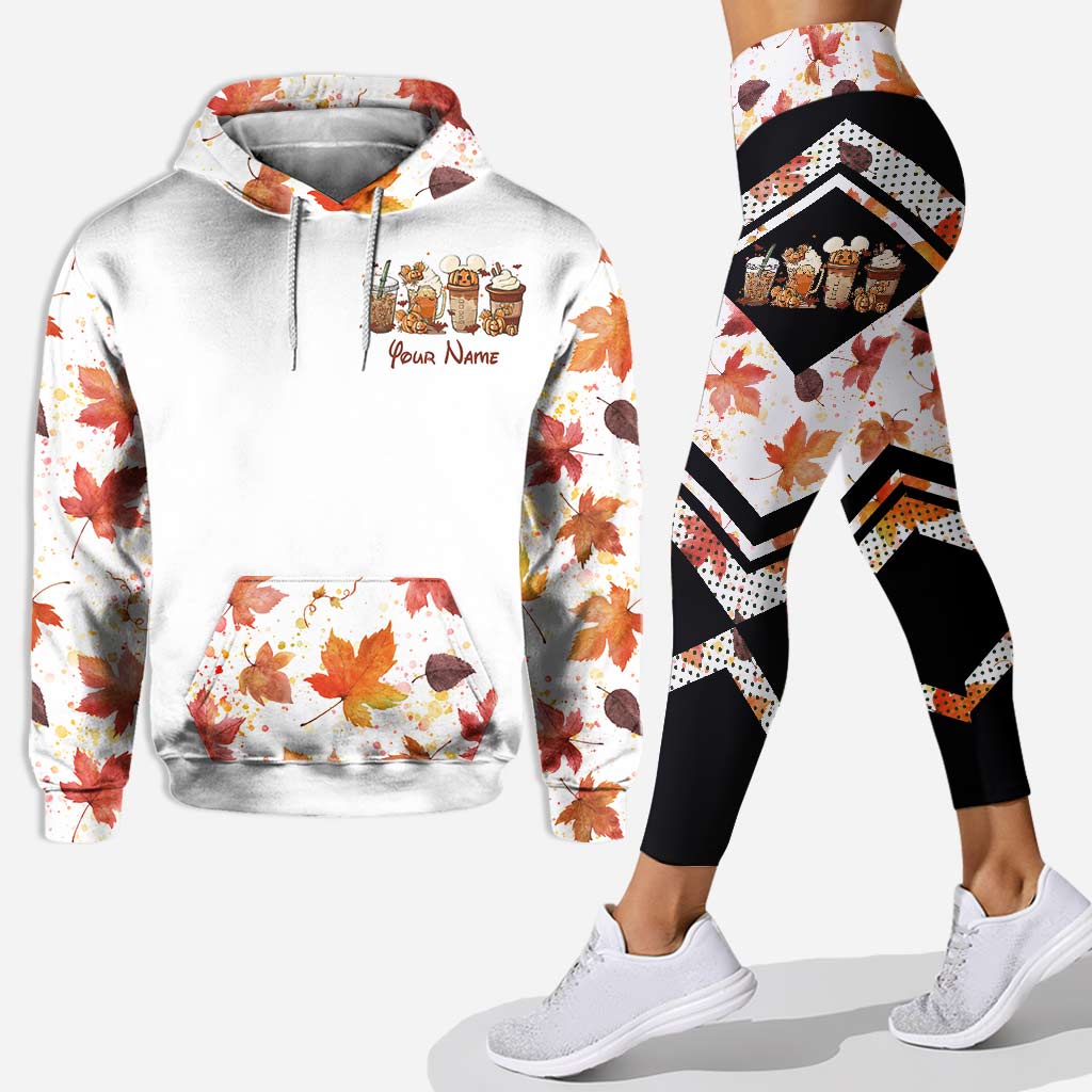 Personalized Fall Hoodie and Leggings Set with Your Name Hoodie & Leggings GradoCreations