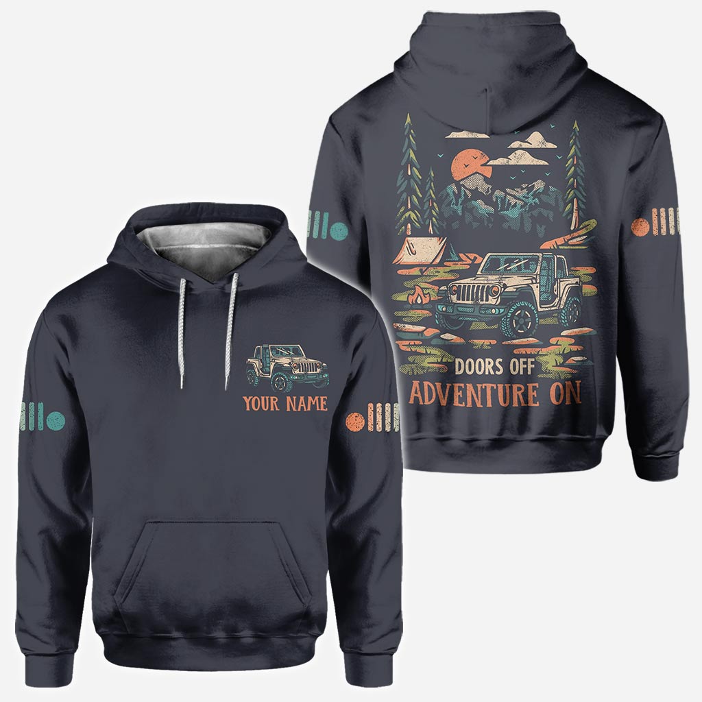 Personalized Adventure Jeep Hoodie All Over Print Custom Name Gift All Over Shirt GradoCreations