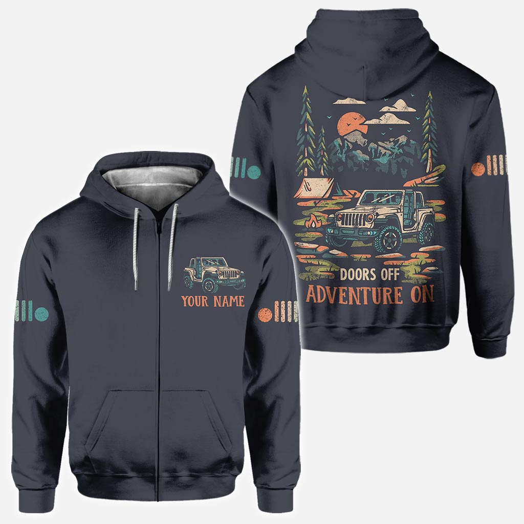 Personalized Adventure Jeep Hoodie All Over Print Custom Name Gift All Over Shirt GradoCreations