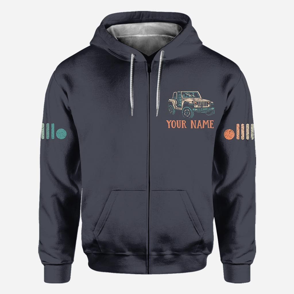 Personalized Adventure Jeep Hoodie All Over Print Custom Name Gift All Over Shirt GradoCreations