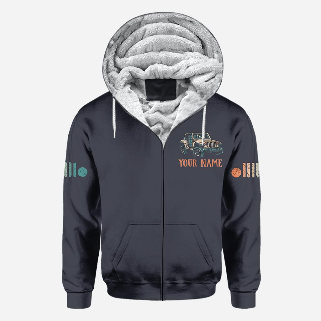 Personalized Adventure Jeep Hoodie All Over Print Custom Name Gift All Over Shirt GradoCreations