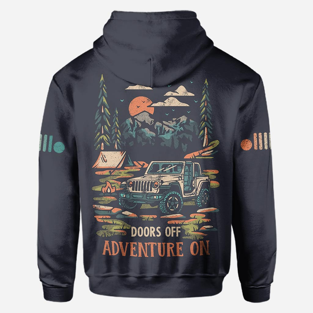 Personalized Adventure Jeep Hoodie All Over Print Custom Name Gift All Over Shirt GradoCreations